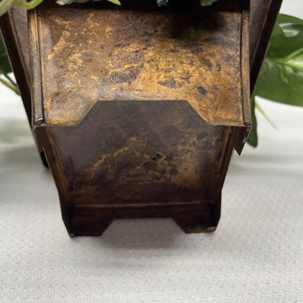Artificial Indoor Mixed Plants Faux Copper Square Planter Pot 13